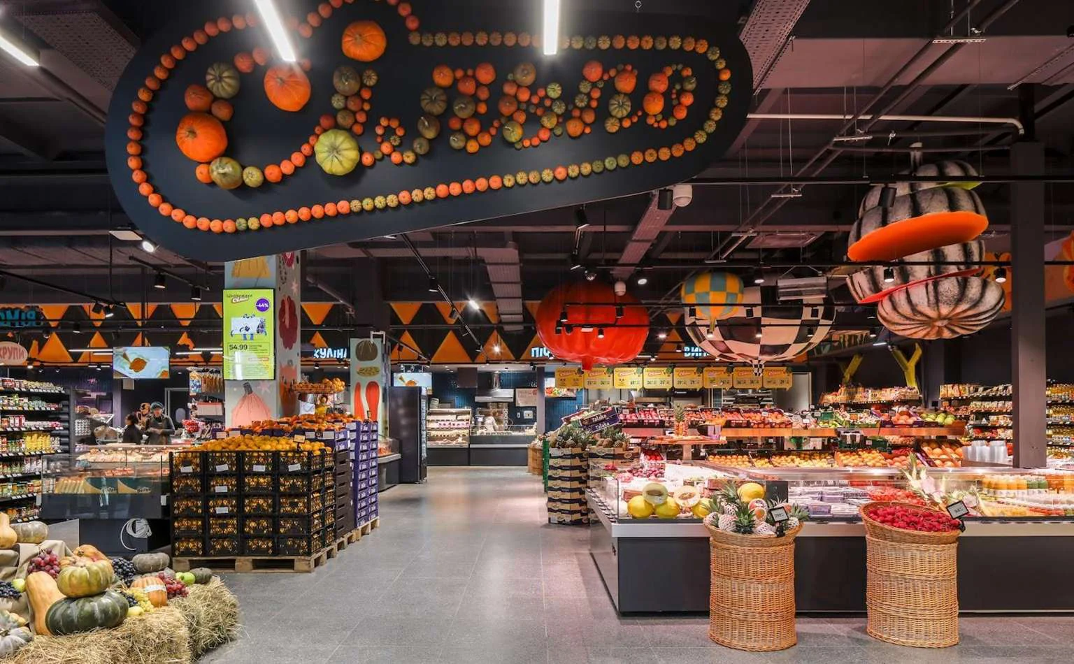Silpo supermarket interior from Fozzy Group company materials